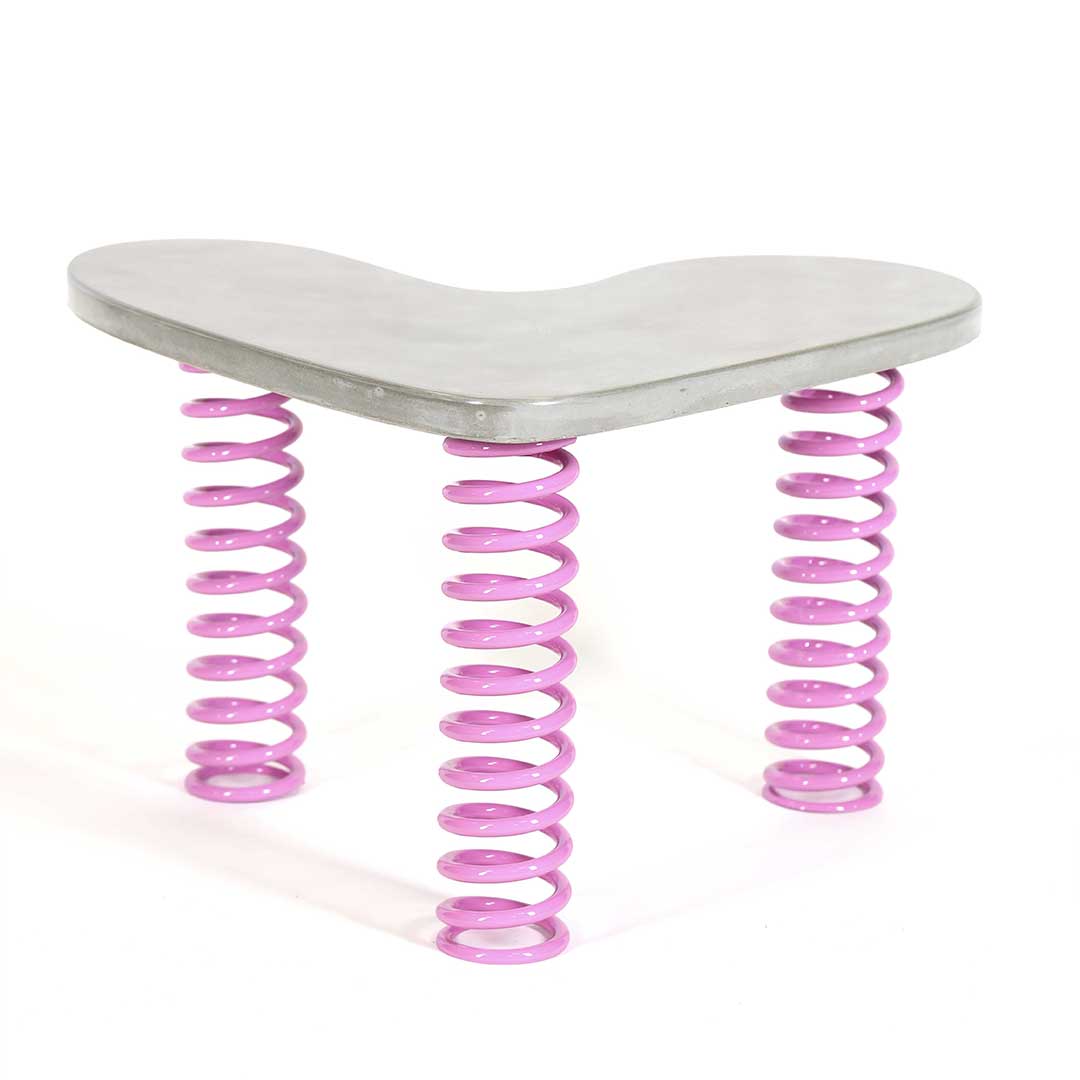 Easy Love - Coffee Table Natural Concrete & Pink Springs