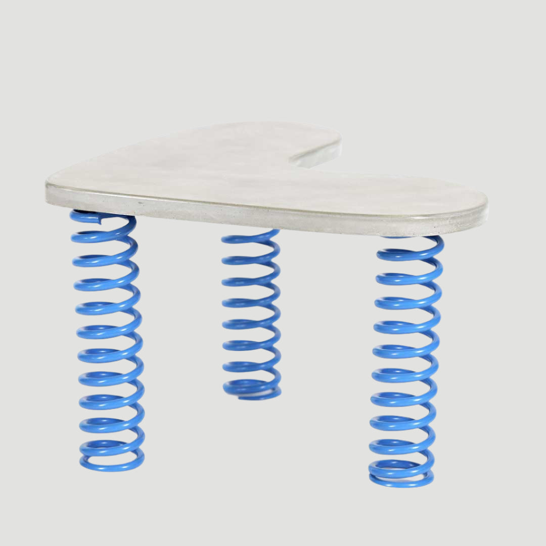 Easy Love - Coffee Table Natural Concrete & Blue Springs