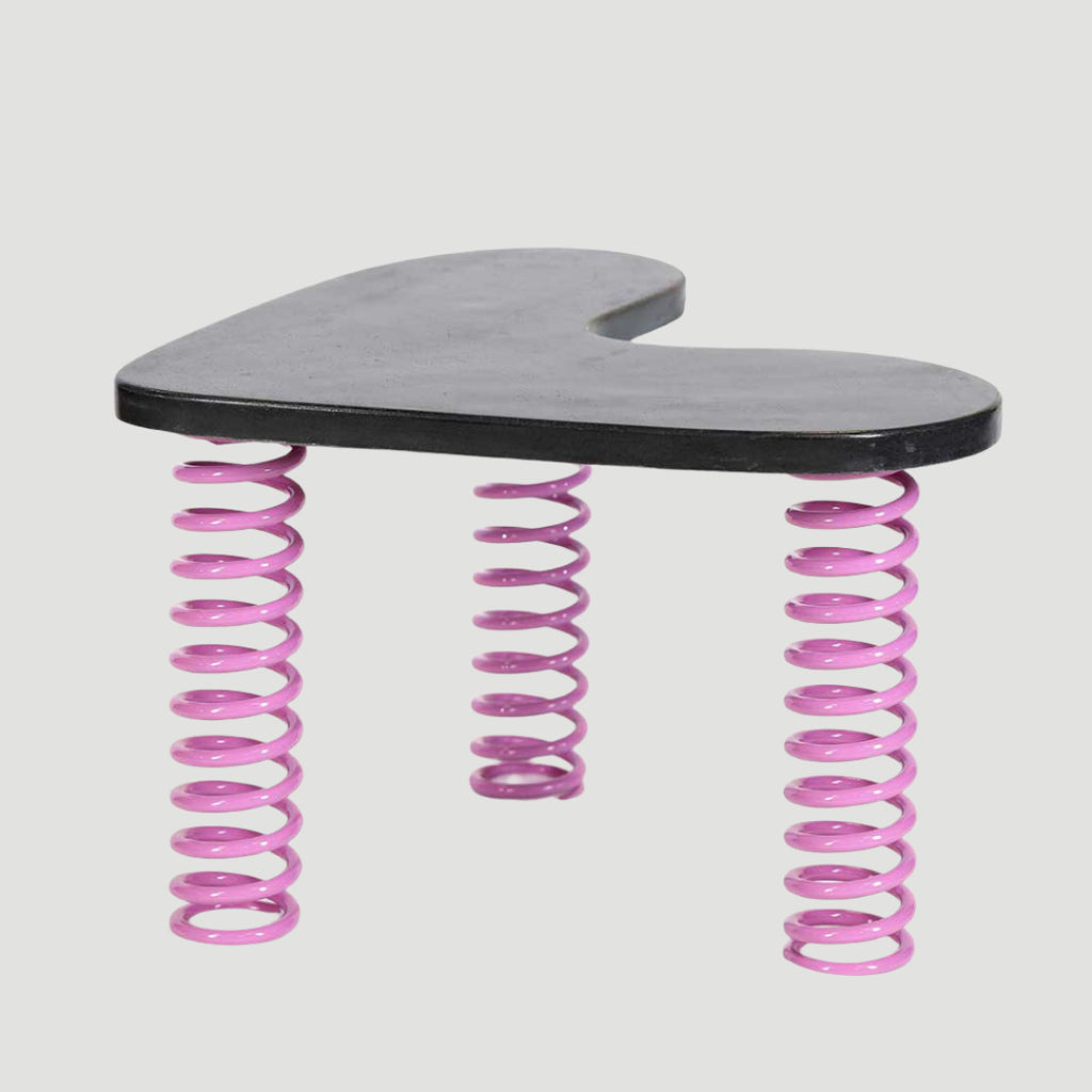 Easy Love - Coffee Table Dark Concrete & Pink Springs