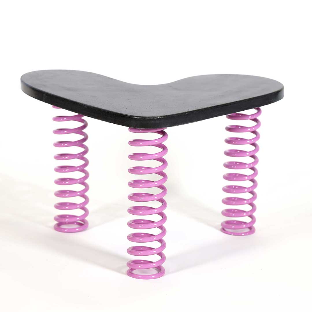 Easy Love - Coffee Table Dark Concrete & Pink Springs