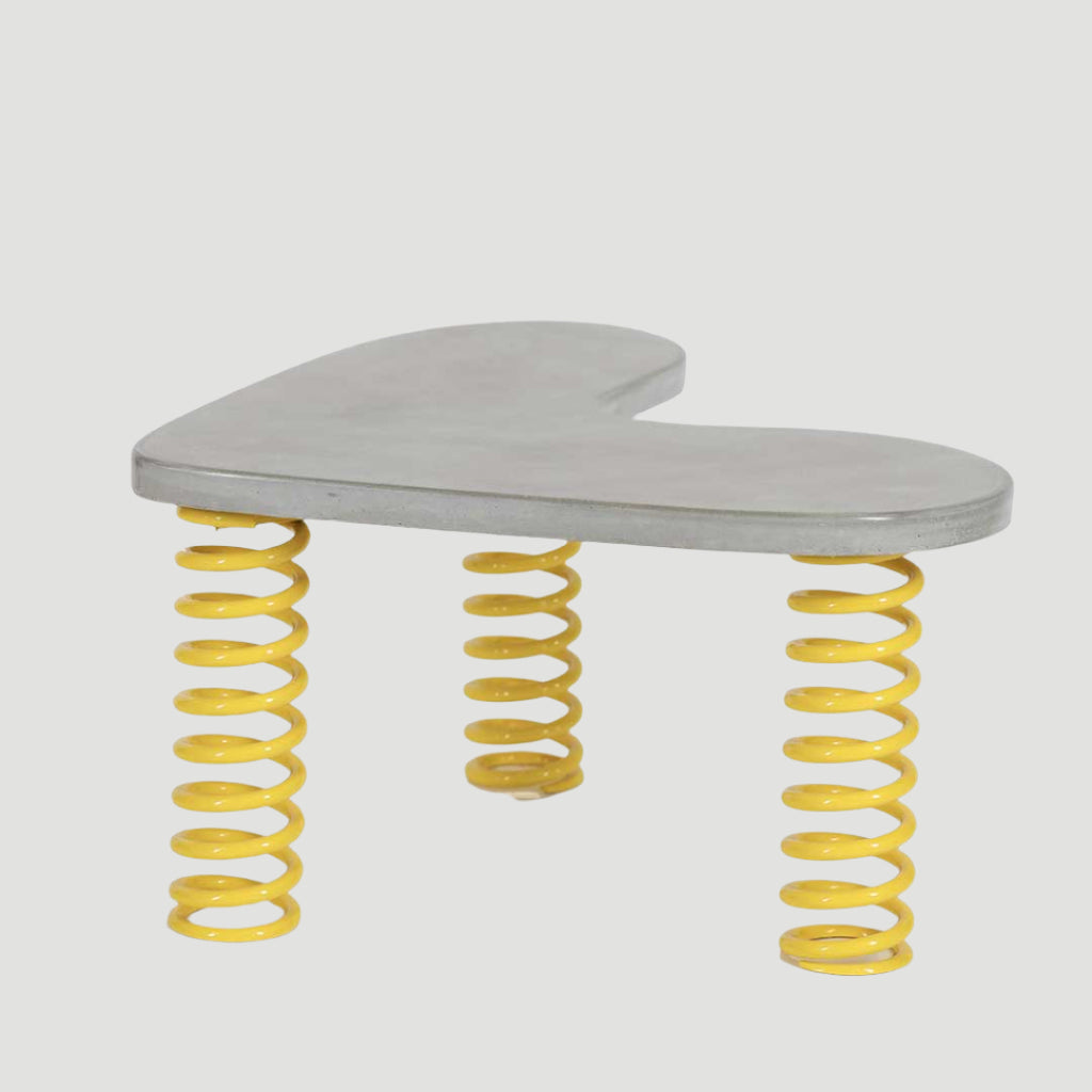 Easy Love - Coffee Table Natural Concrete & Yellow Springs