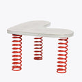 Easy Love - Coffee Table Natural Concrete & Red Springs