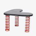 Easy Love - Coffee Table Dark Concrete & Red Springs