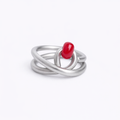 Loop - silver / red